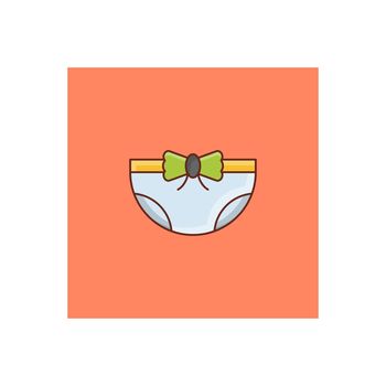underwear Vector illustration on a transparent background. Premium quality symbols.Vector line flat color icon for concept and graphic design.