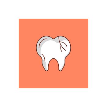 teeth Vector illustration on a transparent background. Premium quality symbols.Vector line flat color icon for concept and graphic design.