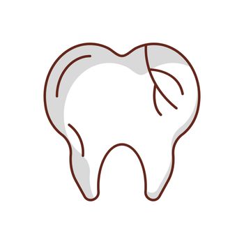 teeth Vector illustration on a transparent background. Premium quality symbols.Vector line flat color icon for concept and graphic design.