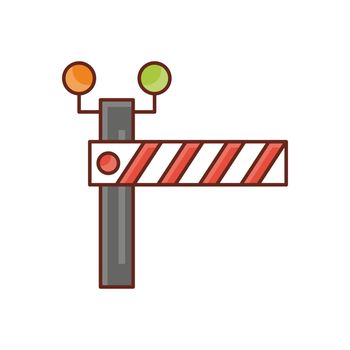 barrier vector flat color icon