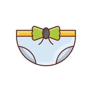 underwear Vector illustration on a transparent background. Premium quality symbols.Vector line flat color icon for concept and graphic design.