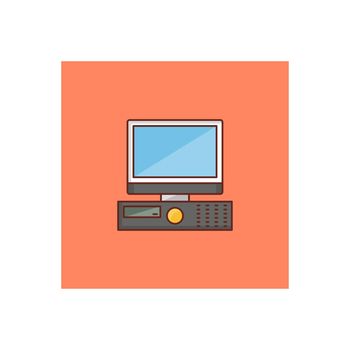 computer Vector illustration on a transparent background. Premium quality symbols. Vector Line Flat color icon for concept and graphic design.