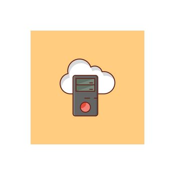 PC Vector illustration on a transparent background. Premium quality symbols. Vector Line Flat color icon for concept and graphic design.