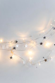 fairy lights ornament stars. High resolution photo