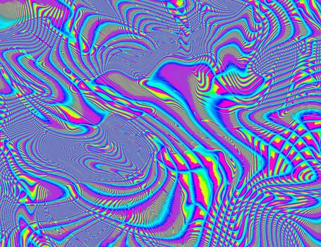 Trippy Psychedelic Rainbow Background Glitch LSD Colorful Wallpaper. 60s Abstract Hypnotic Illusion. Hippie Retro Texture. hallucinations.