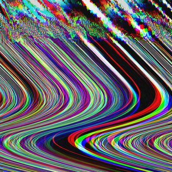 TV Glitch psychedelic Noise background Old VHS screen error Digital pixel noise abstract design Computer bug. Television signal fail. Technical problem in Grunge style.