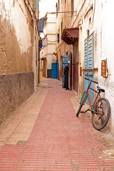 Old street in the souk in Essaouria Morocco Arica