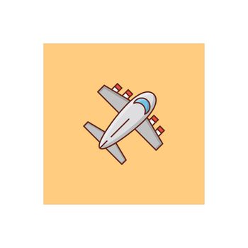 airplane Vector illustration on a transparent background. Premium quality symbols. Vector Line Flat color icon for concept and graphic design.