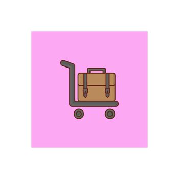 luggage Vector illustration on a transparent background. Premium quality symbols. Vector Line Flat color icon for concept and graphic design.