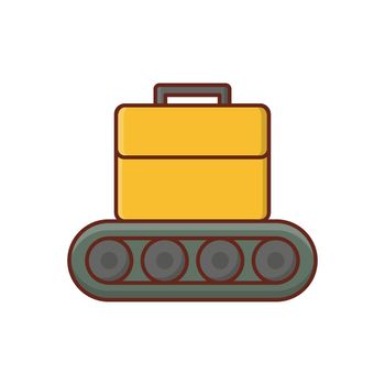 luggage Vector illustration on a transparent background. Premium quality symbols. Vector Line Flat color icon for concept and graphic design.