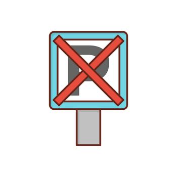 restricted vector flat color icon