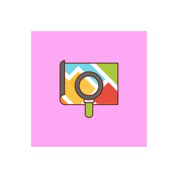 search vector flat color icon