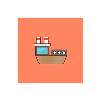 cruise vector flat color icon