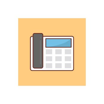 telephone vector flat color icon