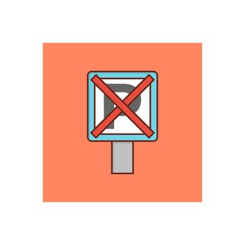 restricted vector flat color icon