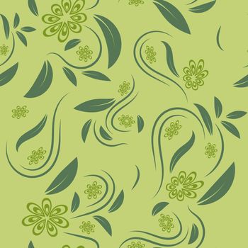 Floral pattern with flowers and leaves  Fantasy flowers Abstract Floral geometric fantasy