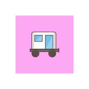 caravan Vector illustration on a transparent background. Premium quality symbols. Vector Line Flat color icon for concept and graphic design.