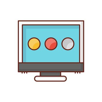 LCD Vector illustration on a transparent background. Premium quality symbols. Vector Line Flat color icon for concept and graphic design.