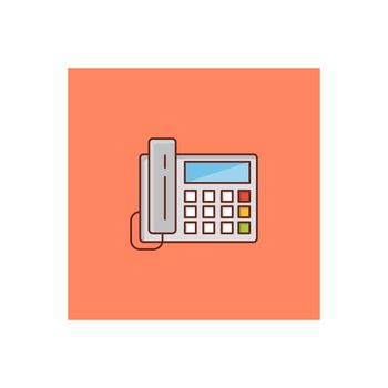 telephone Vector illustration on a transparent background. Premium quality symbols. Vector Line Flat color icon for concept and graphic design.
