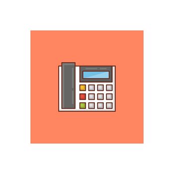 telephone vector flat color icon