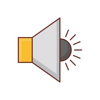 sound Vector illustration on a transparent background. Premium quality symbols. Vector Line Flat color icon for concept and graphic design.