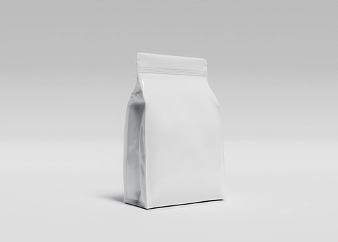 mockup of large bag of supplements or animal feed with white background. 3d rendering