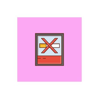 not allowed vector flat color icon