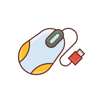 mouse vector flat color icon