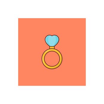 ring vector flat colour icon