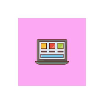 website vector flat color icon
