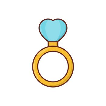 ring vector flat colour icon