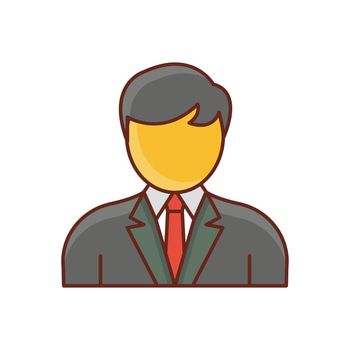 employee vector flat color icon