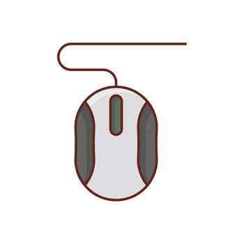 mouse Vector illustration on a transparent background. Premium quality symbols. Vector Line Flat color icon for concept and graphic design.