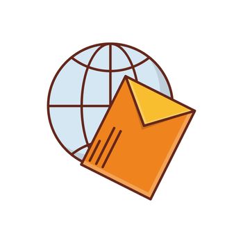 message vector flat color icon