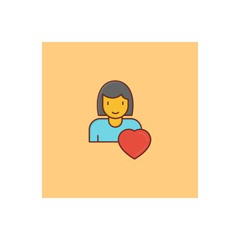 mother day vector flat colour icon