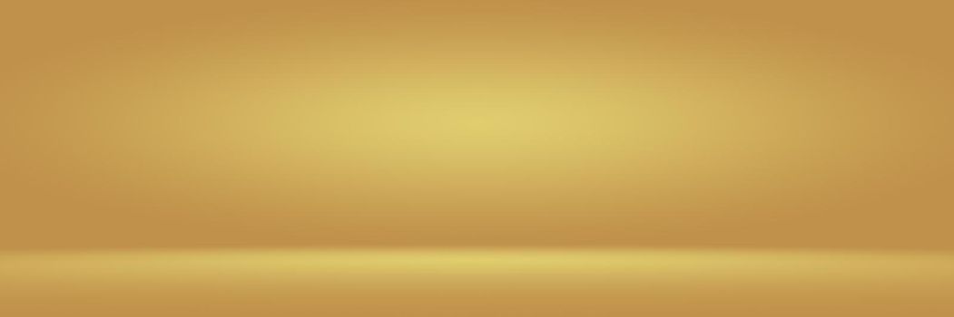 Abstract Luxury Gold yellow gradient studio wall, well use as background,layout,banner and product presentation