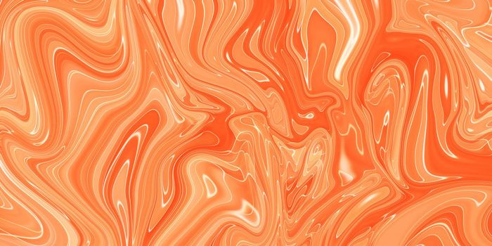 Abstract orange paint background. Acrylic texture with marble pattern.