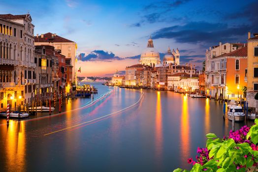 Grand Canal in sunset time, Venice, Italy