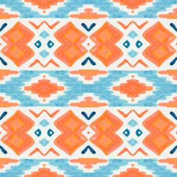 American pattern. Peru motif design. Abstract aztec texture. Geometric tribal indian print. Seamless ethnic background. Traditional african ornament. Hand drawn American pattern.