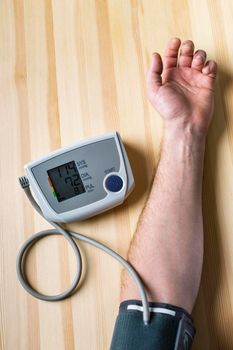 close up blood pressure measuring device. High resolution photo