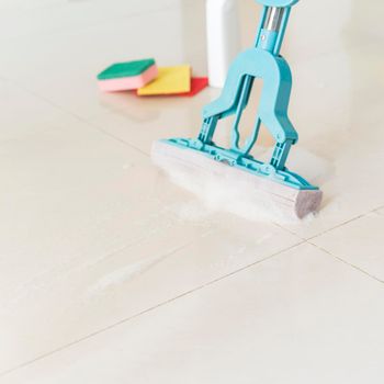 cleaning concept with mop. High resolution photo