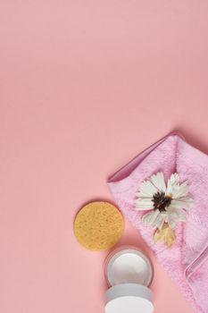 hygiene items shampoo beauty salon isolated background. High quality photo