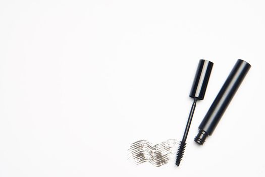 makeup brushes accessories cosmetics top view fashion. High quality photo