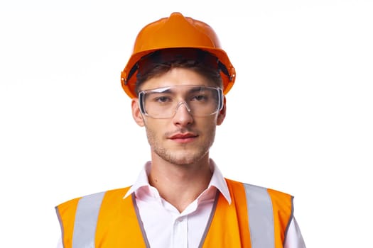 engineer orange protective uniform documents professional. High quality photo