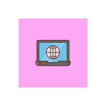 earth Vector illustration on a transparent background. Premium quality symbols.Vector line flat color icon for concept and graphic design.