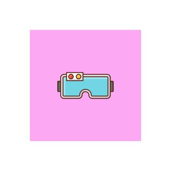 goggles Vector illustration on a transparent background. Premium quality symbols.Vector line flat color icon for concept and graphic design.