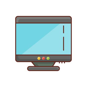 desktop Vector illustration on a transparent background. Premium quality symbols. Vector Line Flat color icon for concept and graphic design.