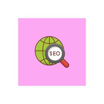 SEO Vector illustration on a transparent background. Premium quality symbols. Vector Line Flat color icon for concept and graphic design.