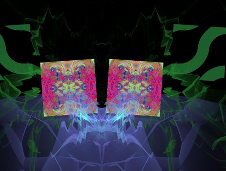 Imaginatory lush fractal texture image abstract background