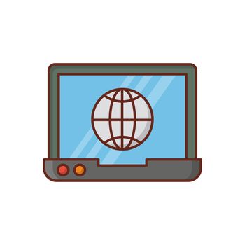 earth Vector illustration on a transparent background. Premium quality symbols.Vector line flat color icon for concept and graphic design.